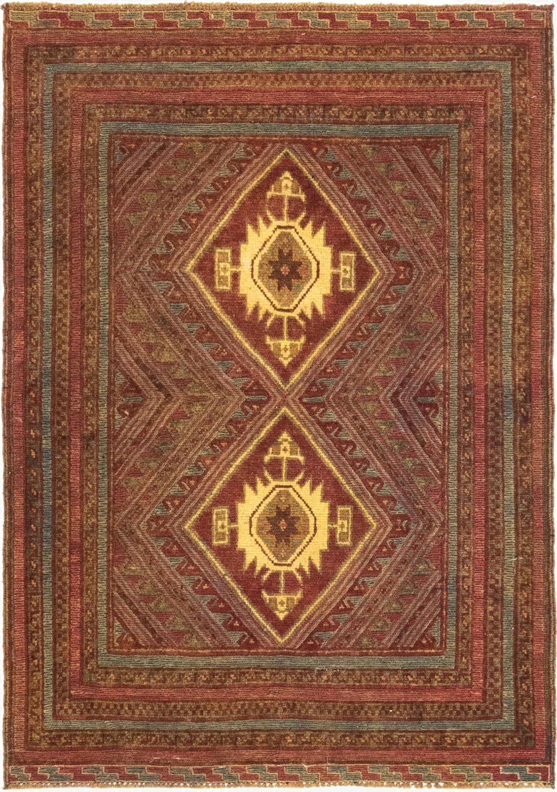  2' 9 x 3' 10  Hand Knotted Sumak Wool Rug