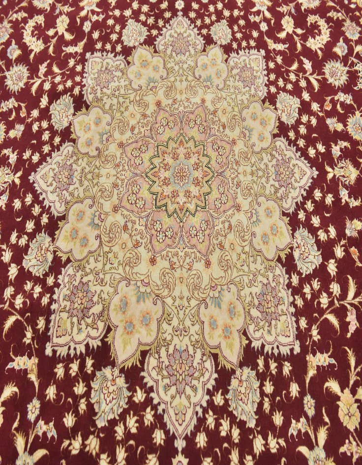 Detail image of  9' 9 x 13' 6  Hand Knotted Tabriz Persian Rug