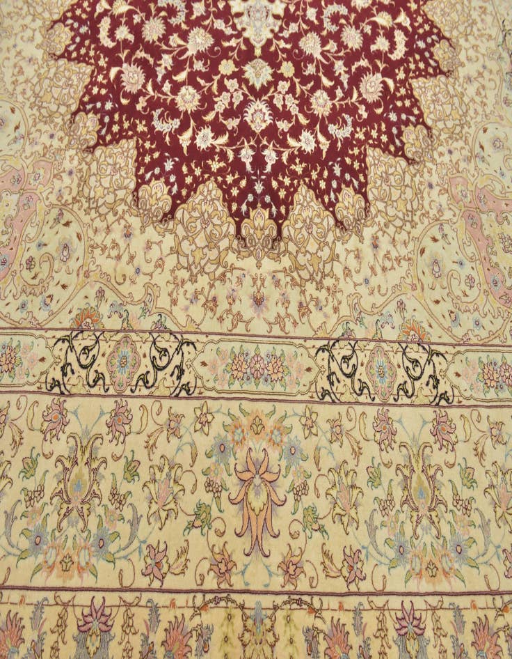 Detail image of  9' 9 x 13' 6  Hand Knotted Tabriz Persian Rug