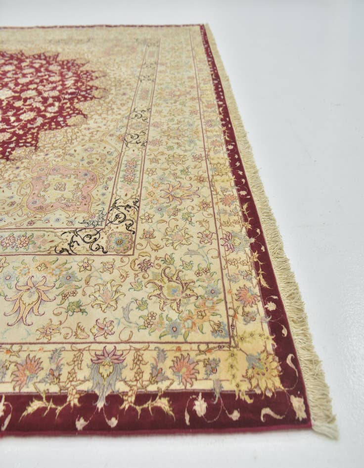 Detail image of  9' 9 x 13' 6  Hand Knotted Tabriz Persian Rug