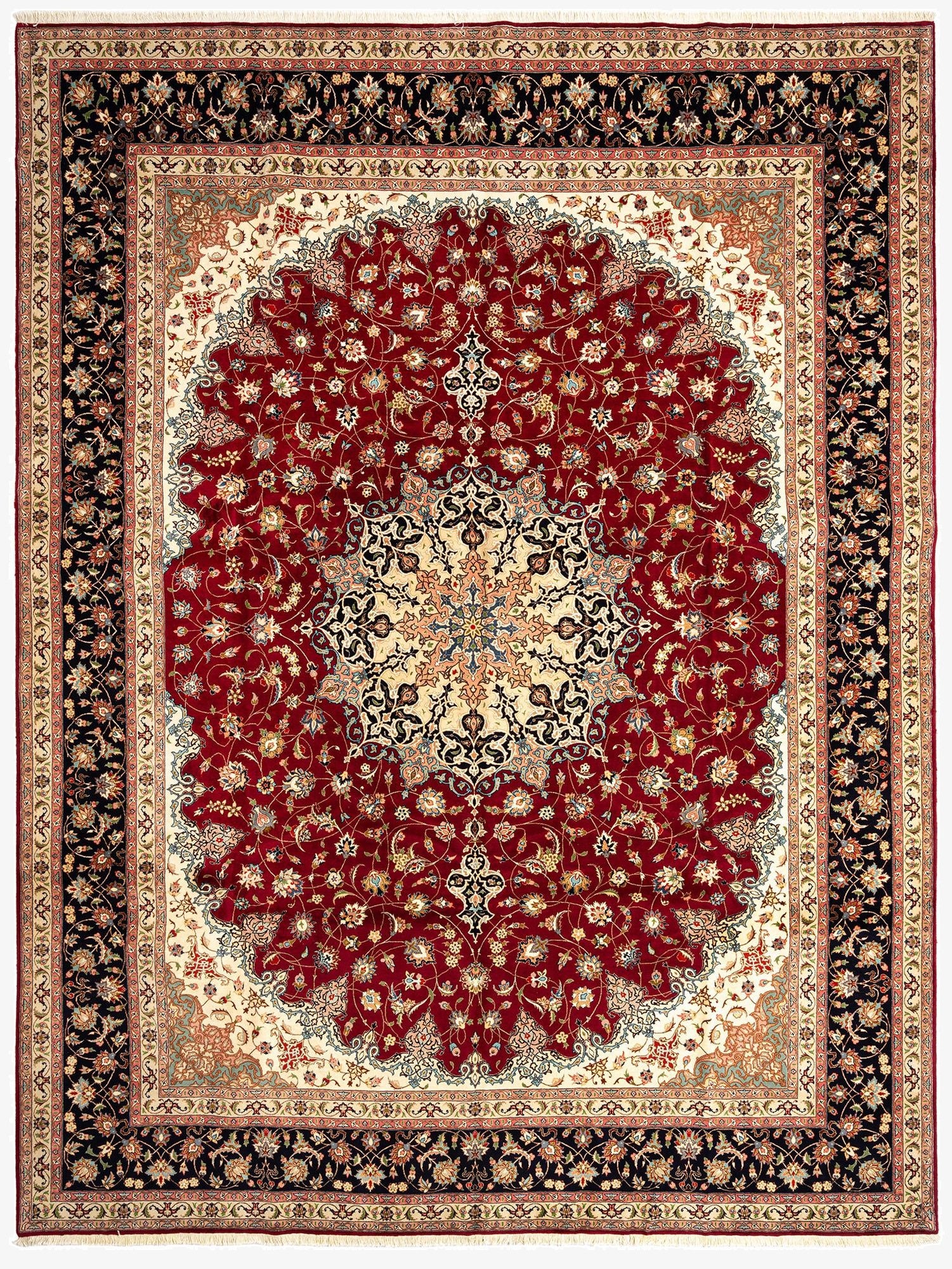  9' 9 x 13' Tabriz Wool Rug