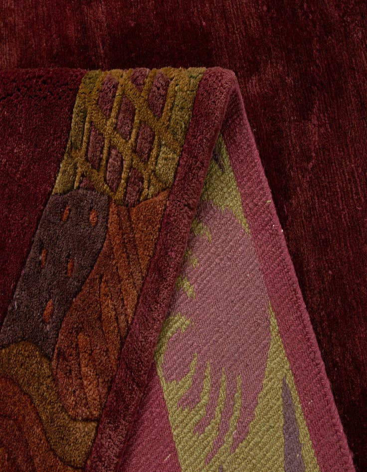 Detail image of  6' 8 x 8' 6  Hand Knotted Tibet Wool Rug