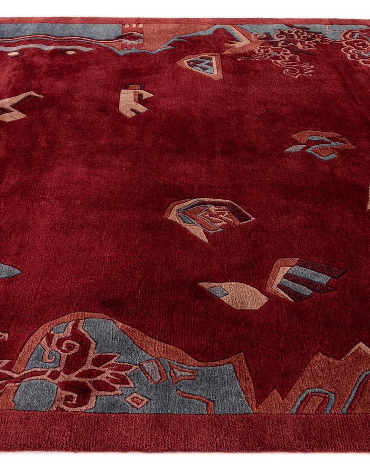 Detail image of  6' 7 x 9' 11  Hand Knotted Tibet Wool Rug