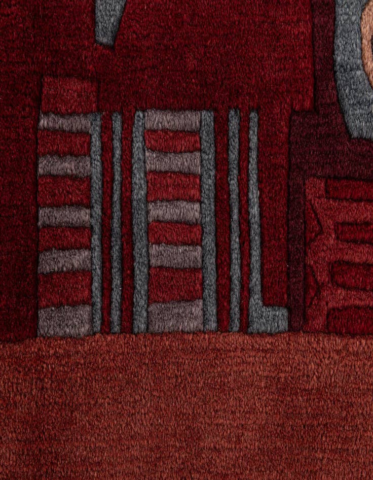Detail image of  6' 7 x 9' 11  Hand Knotted Tibet Wool Rug