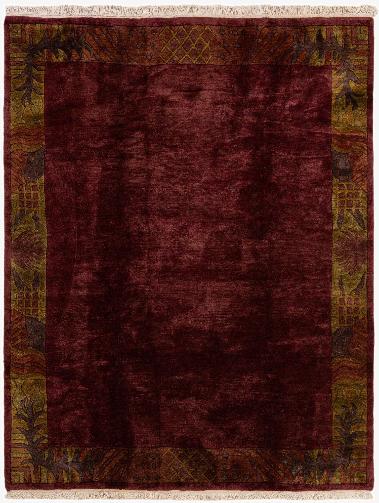  6' 8 x 8' 6  Hand Knotted Tibet Wool Rug