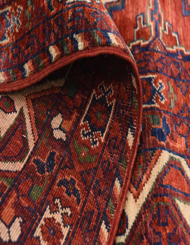 Detail image of  9' 10 x 13' 2  Hand Knotted Torkaman Wool Rug