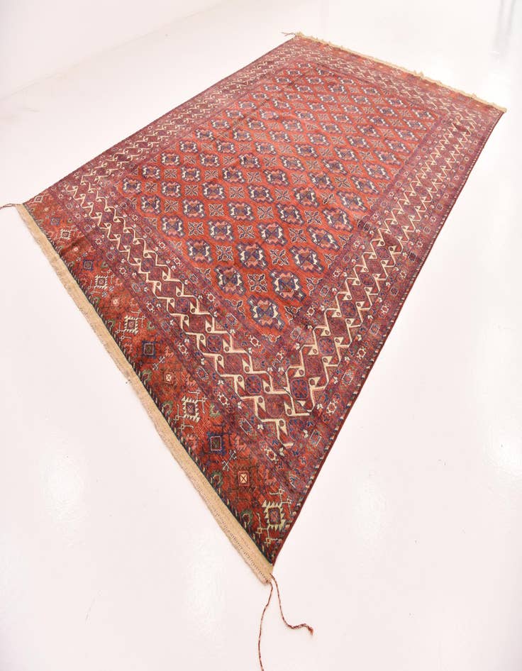 Detail image of  9' 10 x 13' 2  Hand Knotted Torkaman Wool Rug