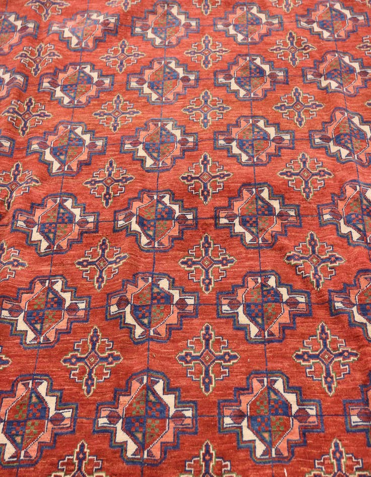 Detail image of  9' 10 x 13' 2  Hand Knotted Torkaman Wool Rug