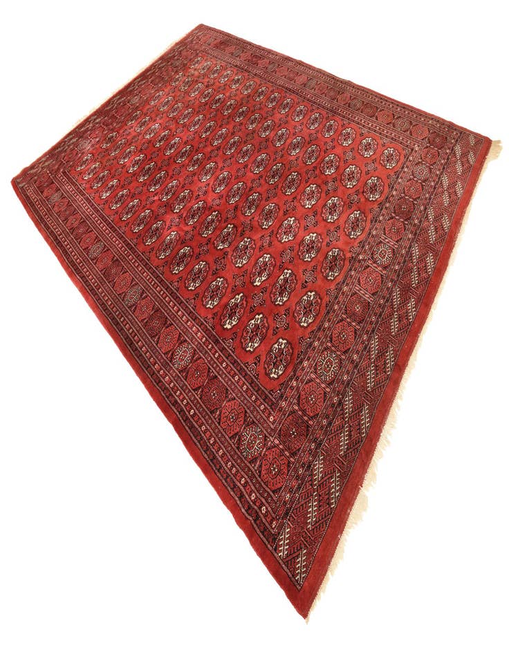 Detail image of 8' 4 x 11' 6 Hand Knotted Torkaman Persian Wool Rug