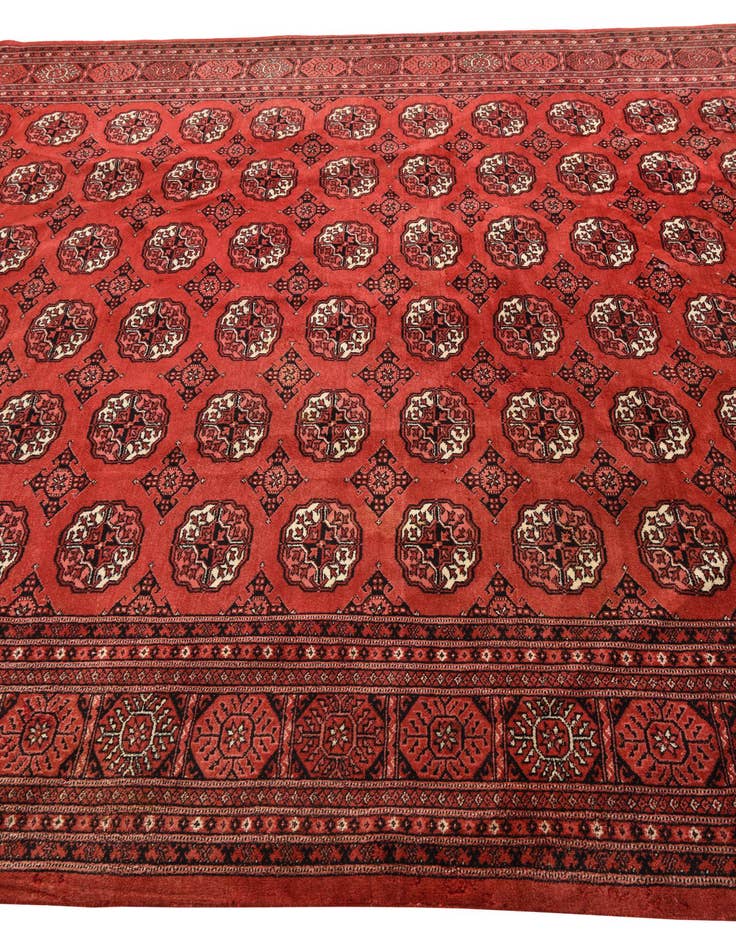 Detail image of 8' 4 x 11' 6 Hand Knotted Torkaman Persian Wool Rug