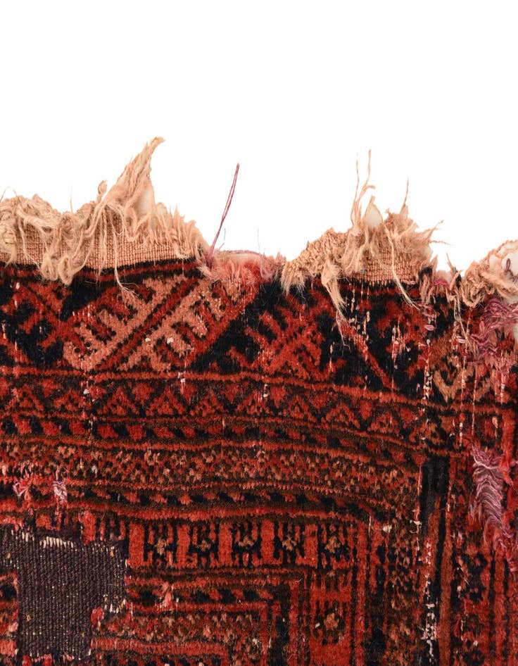 Detail image of 2' 9 x 4' 9 Hand Knotted Torkaman Persian Wool Rug