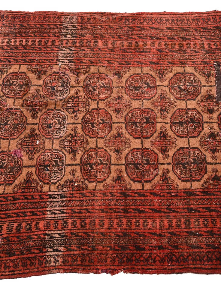 Detail image of 2' 9 x 4' 9 Hand Knotted Torkaman Persian Wool Rug