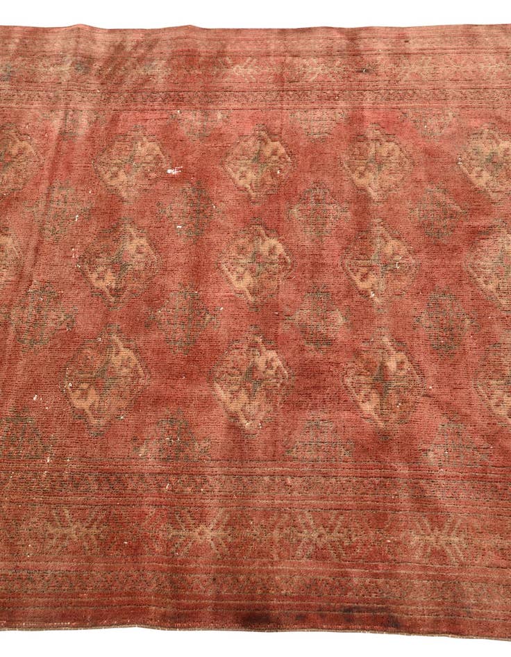 Detail image of  3' 5 x 4' 9  Hand Knotted Torkaman Persian Wool Rug