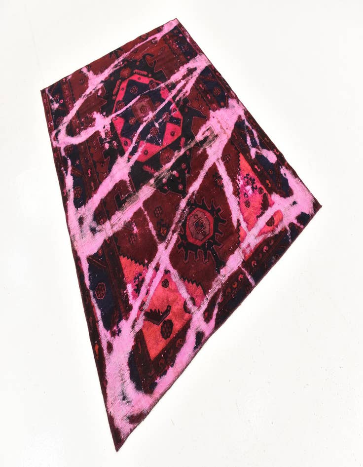 Detail image of  5' 3 x 6' 9  Hand Knotted Ultra Vintage Persian Wool Rug