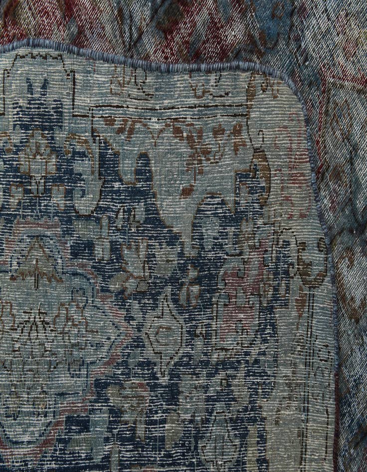 Detail image of  9' 9 x 13' 5  Hand Knotted Ultra Vintage Persian Wool Rug