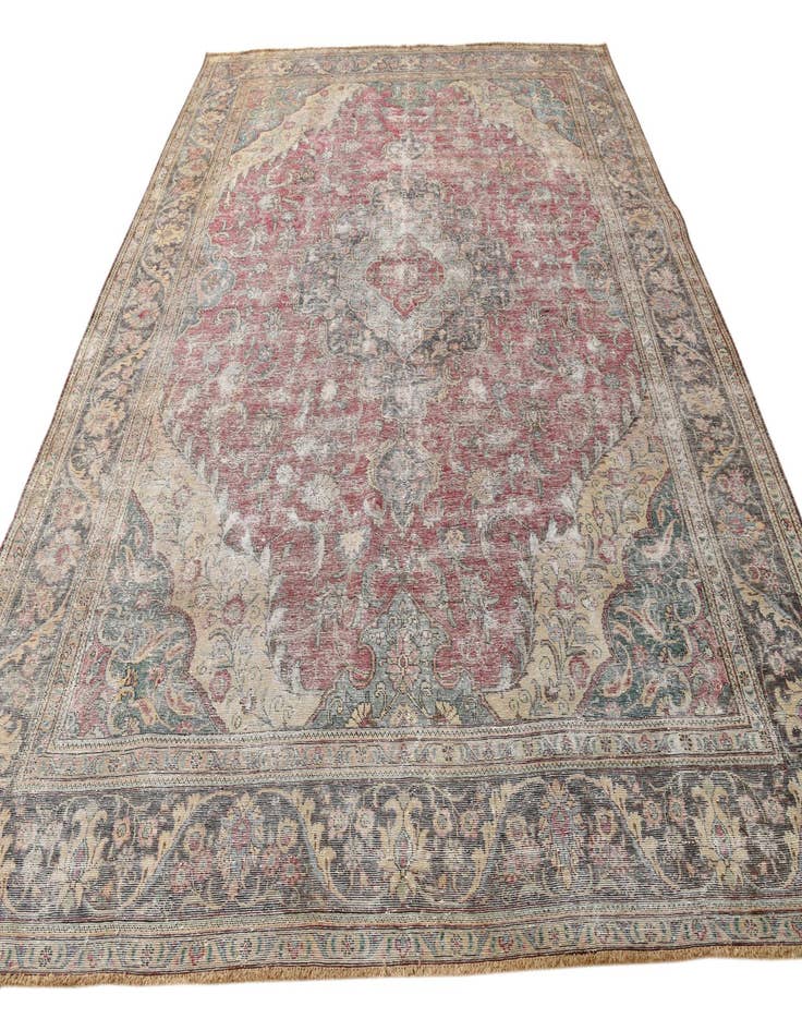 Detail image of  9' 10 x 12' 7  Hand Knotted Ultra Vintage Persian Wool Rug