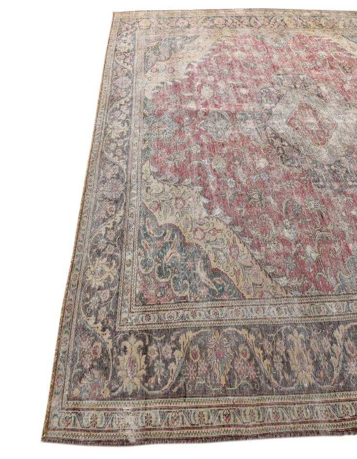 Detail image of  9' 10 x 12' 7  Hand Knotted Ultra Vintage Persian Wool Rug