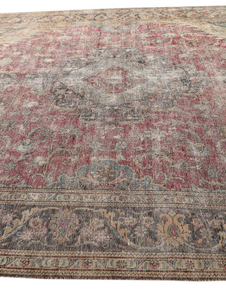 Detail image of  9' 10 x 12' 7  Hand Knotted Ultra Vintage Persian Wool Rug