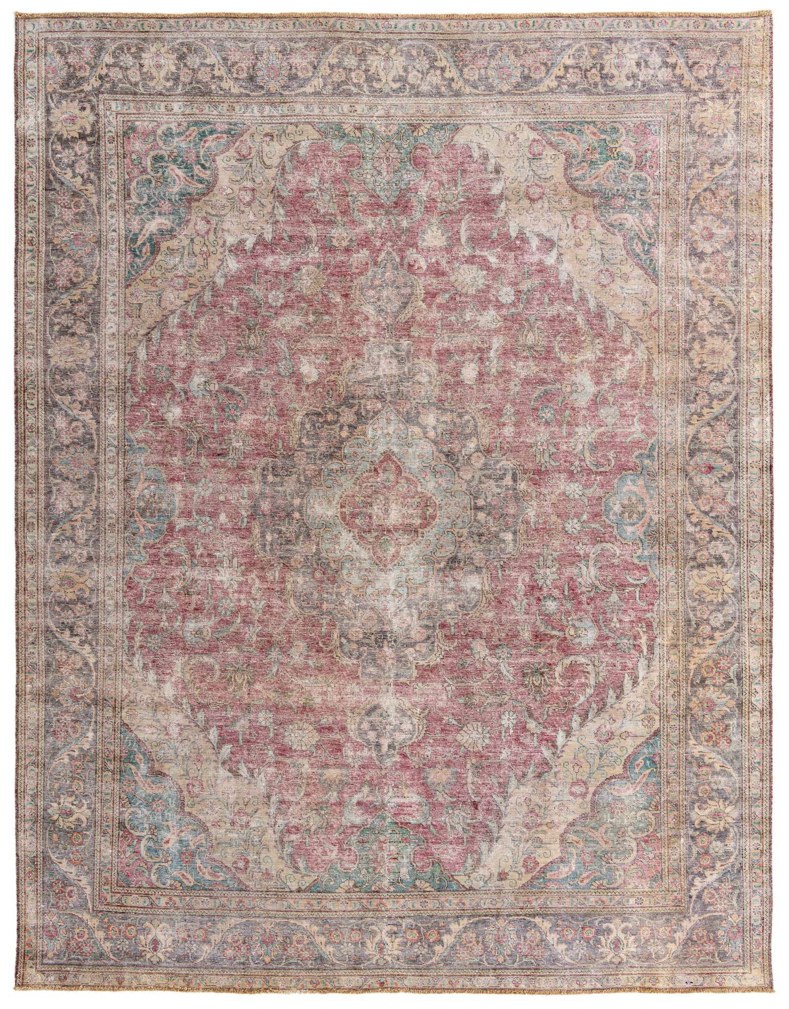 Primary image 9' 10 x 12' 7 Hand Knotted Ultra Vintage Persian Wool Rug
