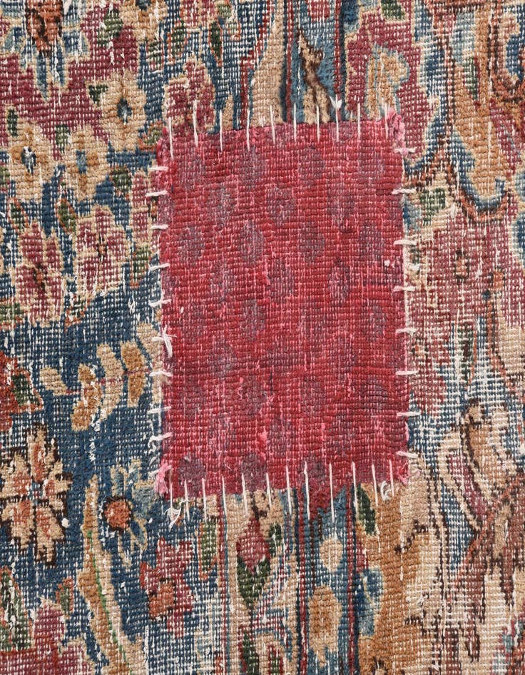 Detail image of  9' 8 x 13'  Hand Knotted Ultra Vintage Persian Wool Rug