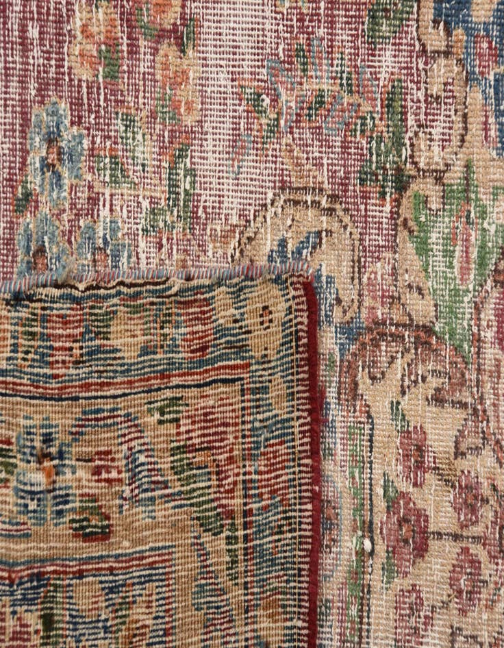 Detail image of  9' 8 x 13'  Hand Knotted Ultra Vintage Persian Wool Rug