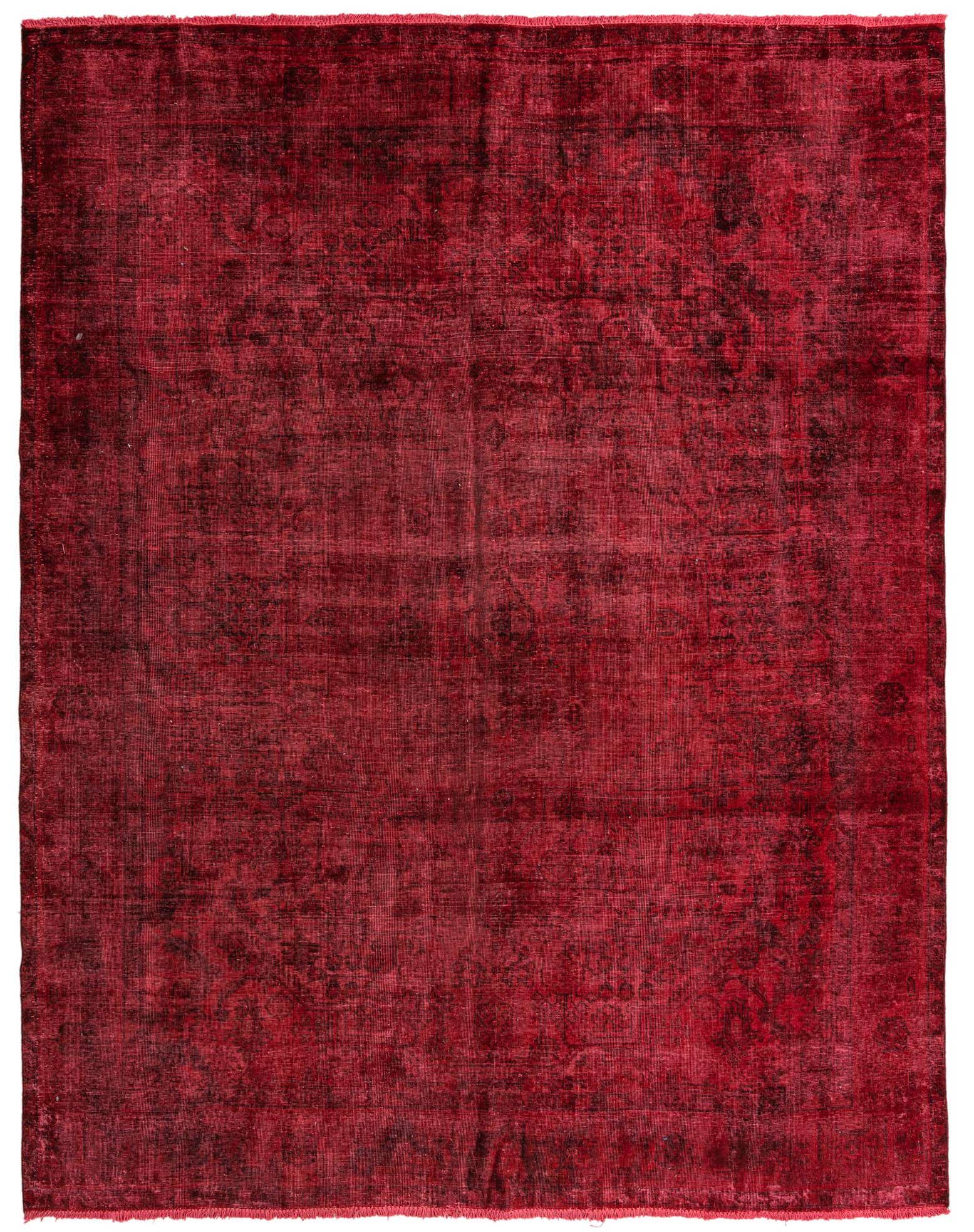 A 10x12 rectangular Ultra Vintage rug in deep red, featuring a faded Persian-style pattern, suitable for indoor living spaces.