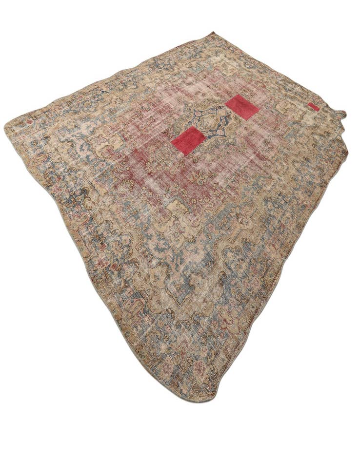 Detail image of  9' 3 x 12' 9  Hand Knotted Ultra Vintage Persian Wool Rug