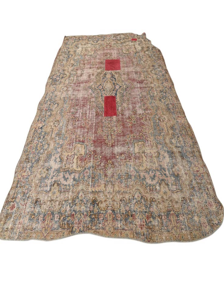 Detail image of  9' 3 x 12' 9  Hand Knotted Ultra Vintage Persian Wool Rug