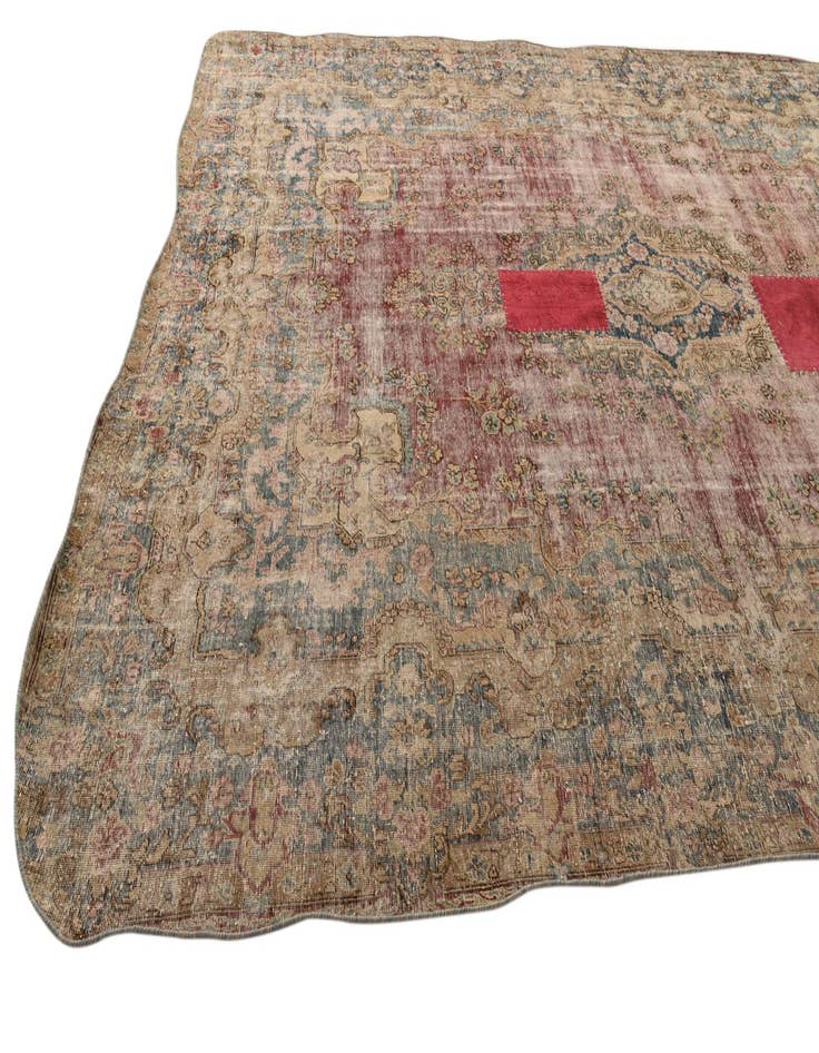 Detail image of  9' 3 x 12' 9  Hand Knotted Ultra Vintage Persian Wool Rug