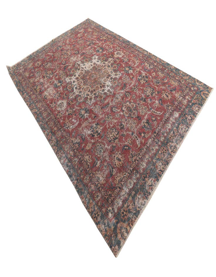 Detail image of  7' 10 x 11' 8  Hand Knotted Ultra Vintage Persian Wool Rug