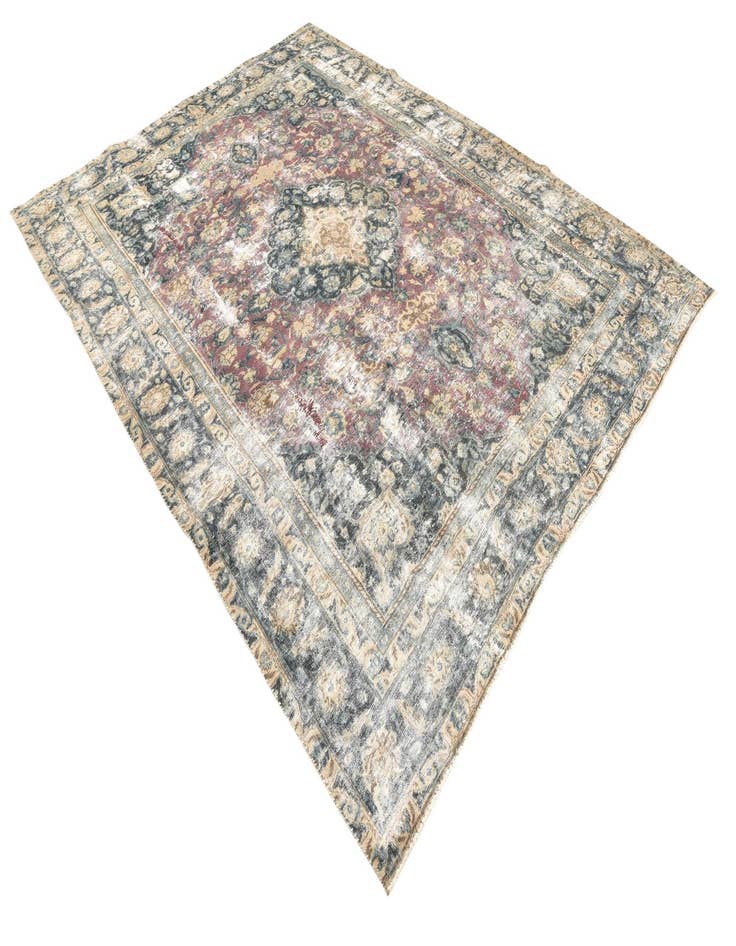 Detail image of  8' x 10' 6  Hand Knotted Ultra Vintage Persian Wool Rug