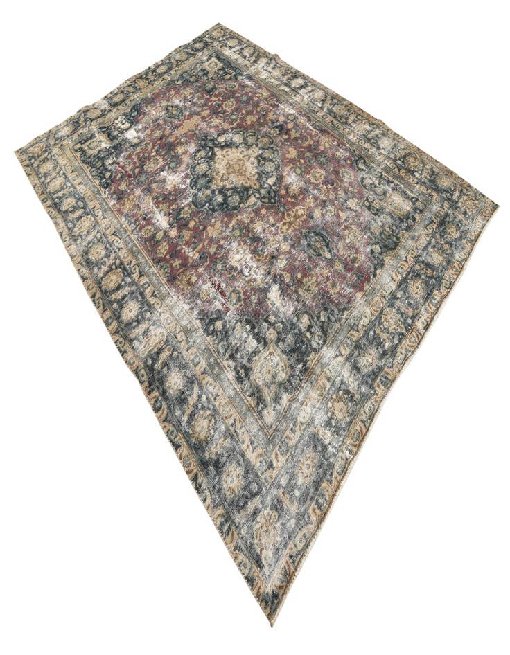 Detail image of  8' x 10' 6  Hand Knotted Ultra Vintage Persian Wool Rug