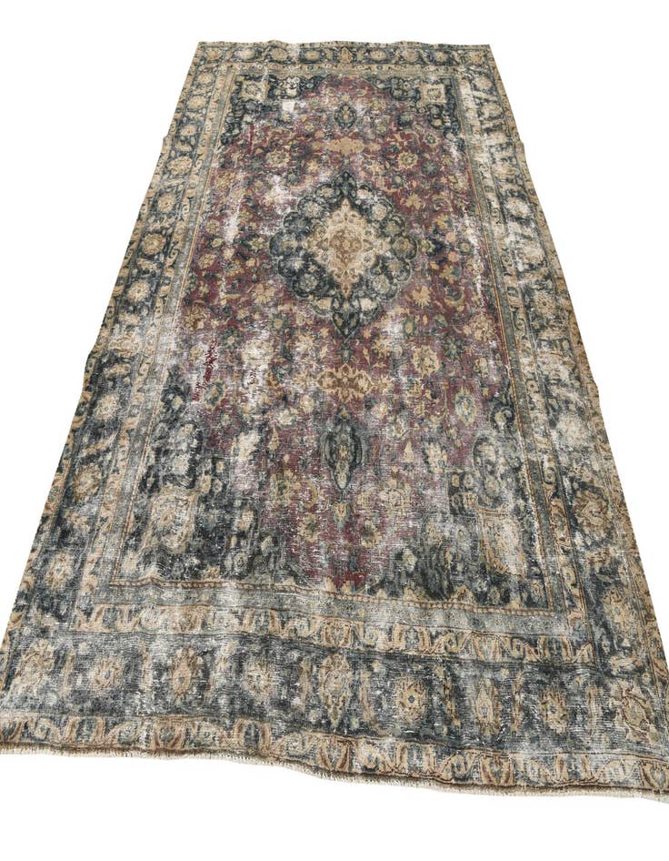 Detail image of  8' x 10' 6  Hand Knotted Ultra Vintage Persian Wool Rug