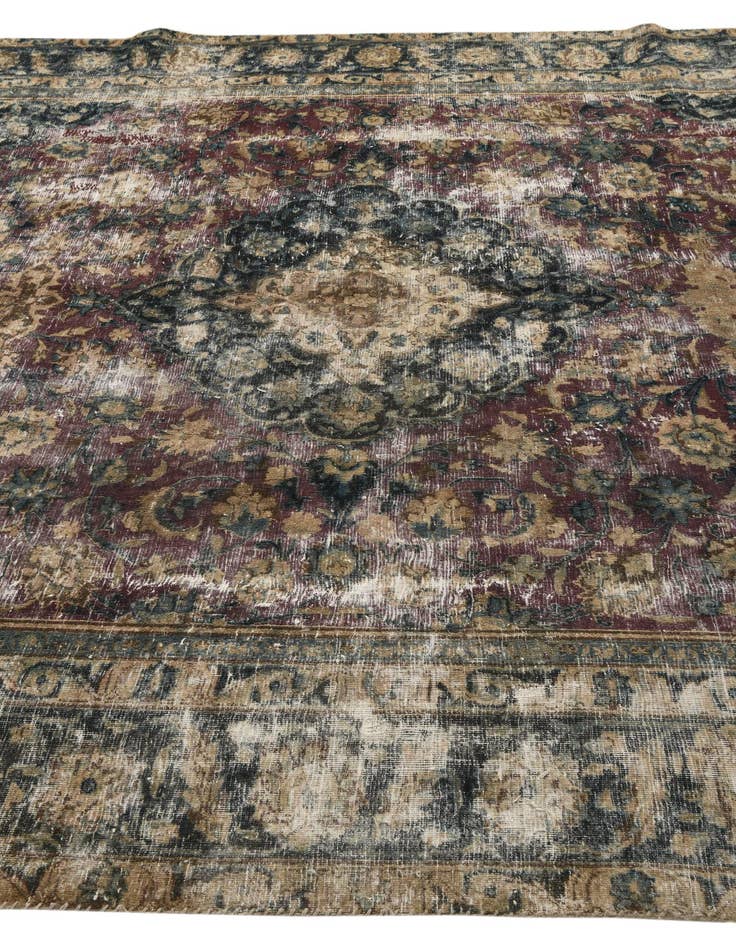 Detail image of  8' x 10' 6  Hand Knotted Ultra Vintage Persian Wool Rug