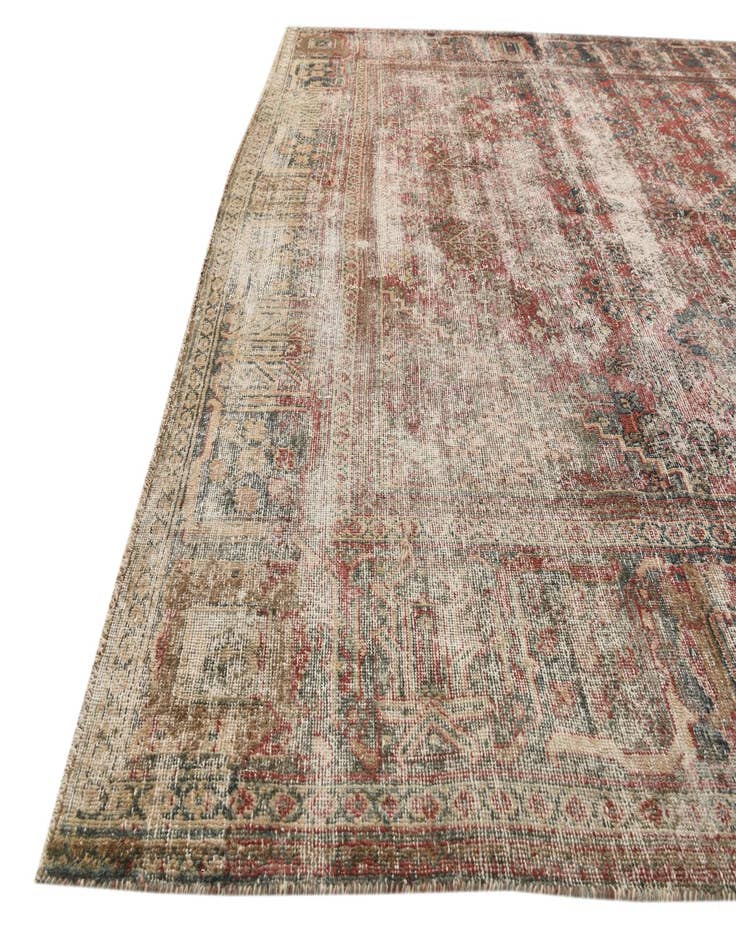 Detail image of  7' 3 x 10' 1  Hand Knotted Ultra Vintage Persian Wool Rug