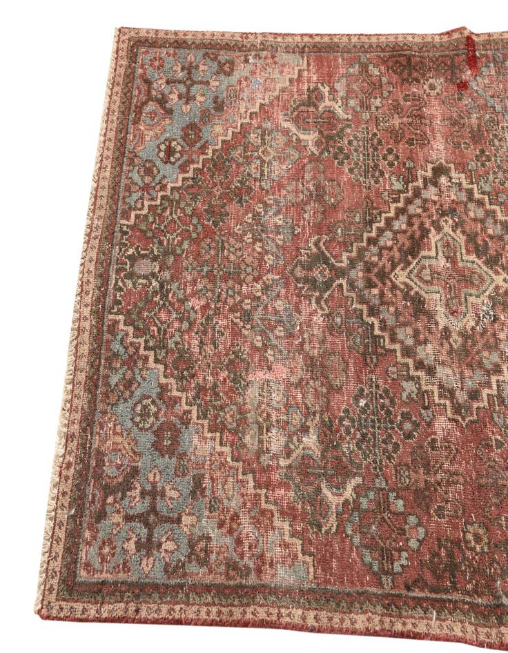 Detail image of  3' 2 x 5' 6  Hand Knotted Ultra Vintage Persian Wool Rug