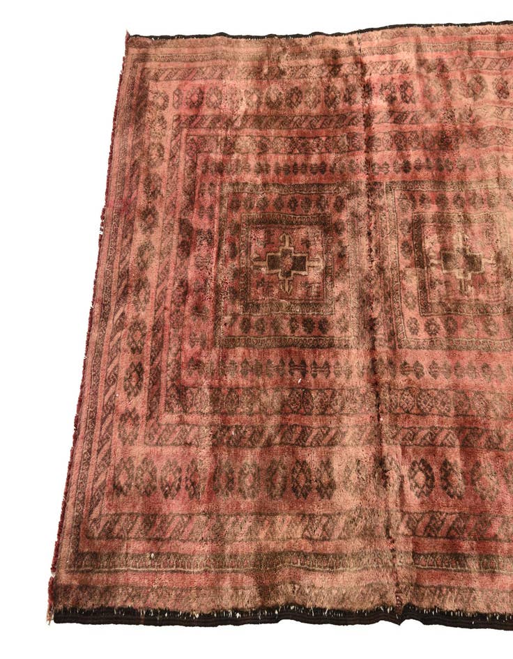 Detail image of  3' 6 x 4' 5  Hand Knotted Ultra Vintage Persian Wool Rug