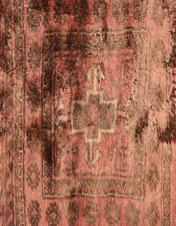 Detail image of  3' 6 x 4' 5  Hand Knotted Ultra Vintage Persian Wool Rug