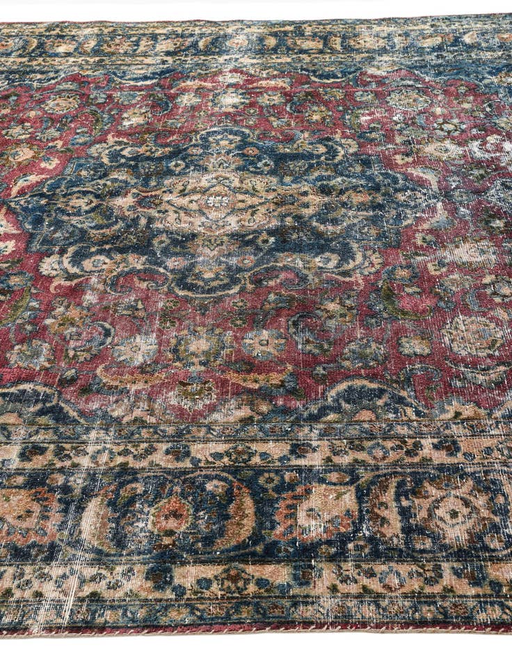 Detail image of  8' x 11' 1  Hand Knotted Ultra Vintage Persian Wool Rug