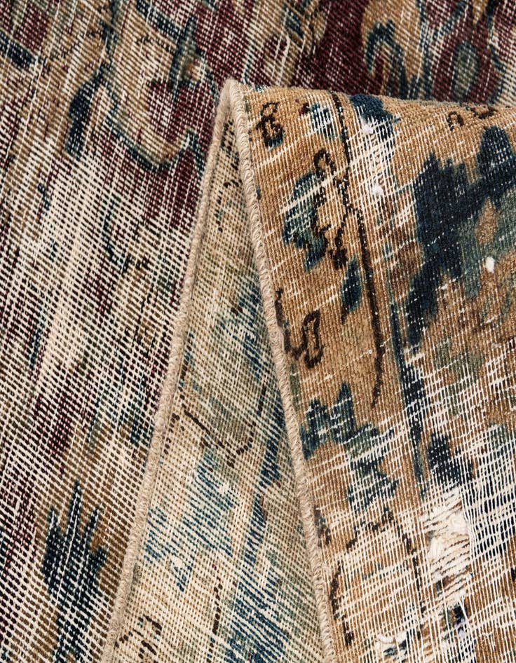 Detail image of  8' x 10' 8  Hand Knotted Ultra Vintage Persian Wool Rug