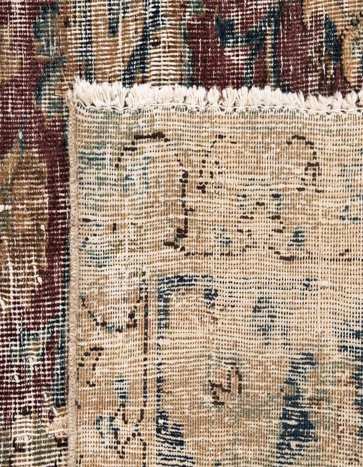 Detail image of  8' x 10' 8  Hand Knotted Ultra Vintage Persian Wool Rug