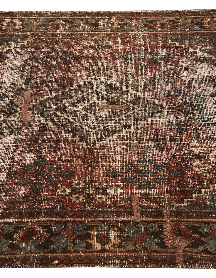 Detail image of  4' 3 x 6'  Hand Knotted Ultra Vintage Persian Wool Rug