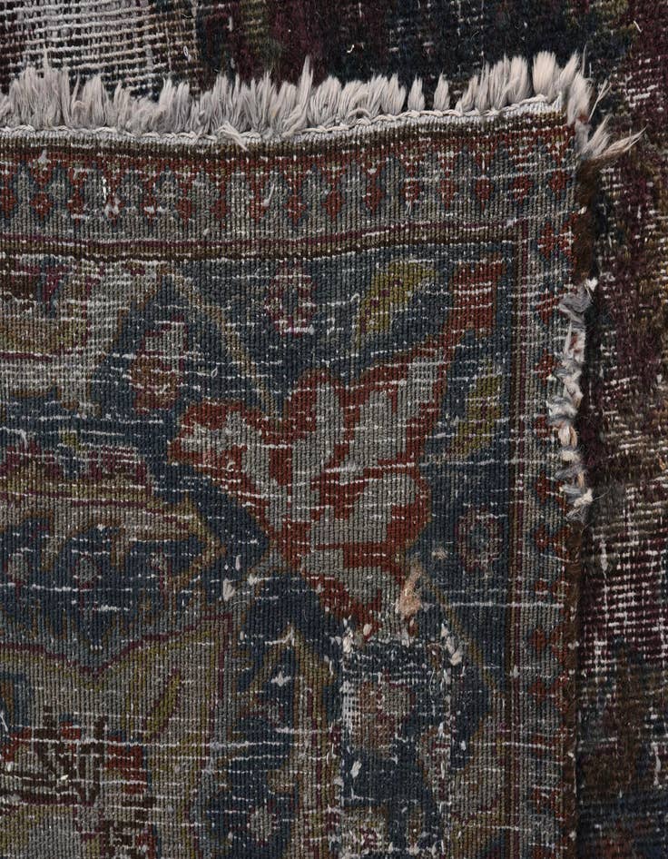 Detail image of  6' 10 x 10' 4  Hand Knotted Ultra Vintage Persian Wool Rug