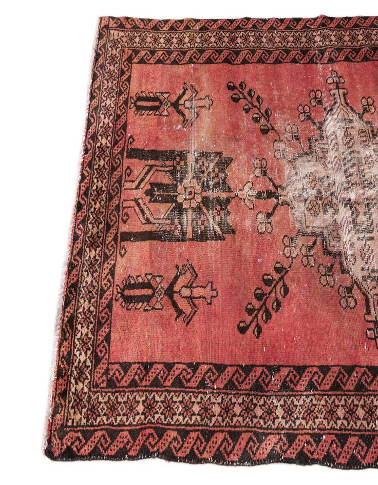 Detail image of  3' 9 x 6' 9  Hand Knotted Ultra Vintage Persian Wool Rug