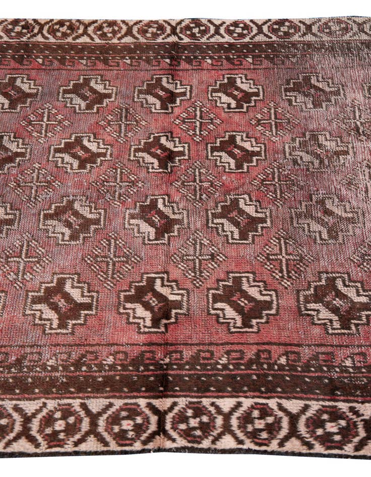 Detail image of  3' 8 x 6' 2  Hand Knotted Ultra Vintage Persian Wool Rug