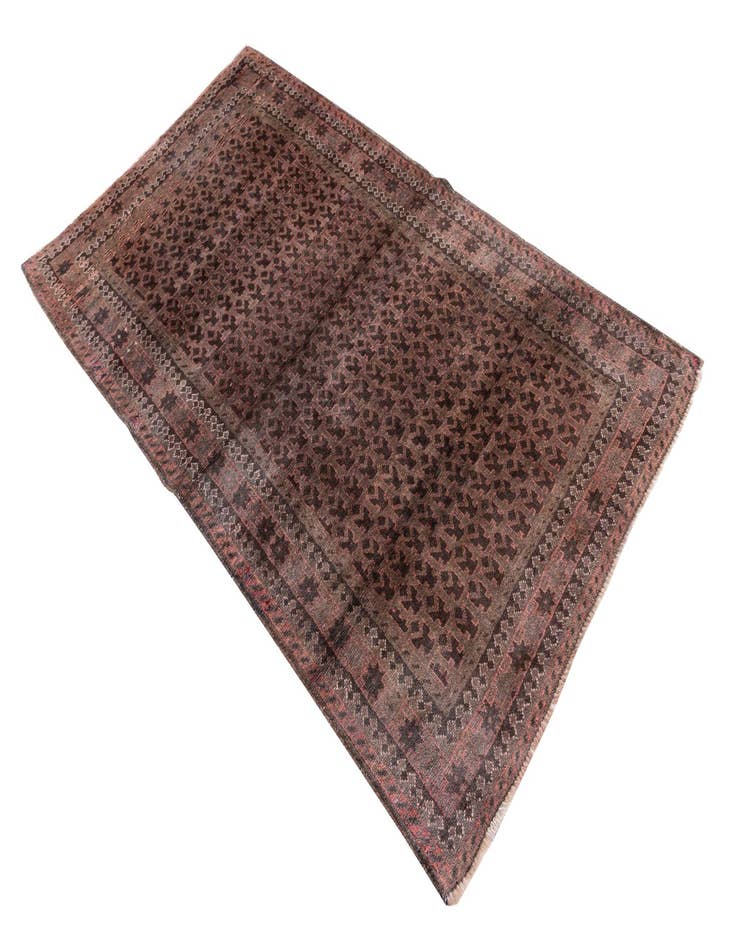 Detail image of  3' 8 x 6' 4  Hand Knotted Ultra Vintage Persian Wool Rug