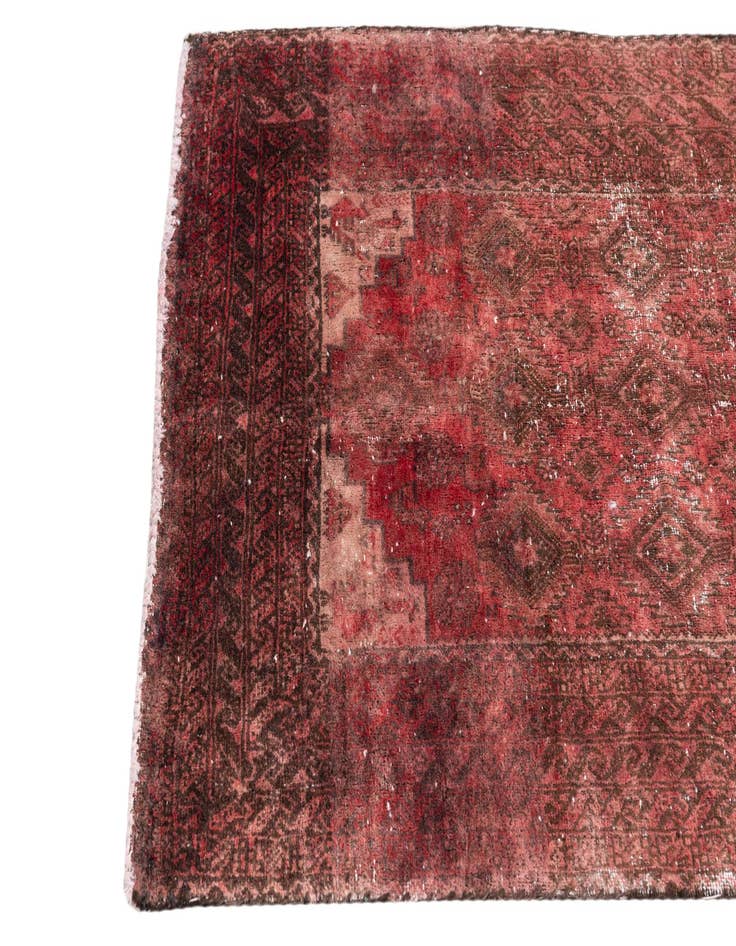 Detail image of  2' 10 x 5' 6  Hand Knotted Ultra Vintage Persian Wool Rug