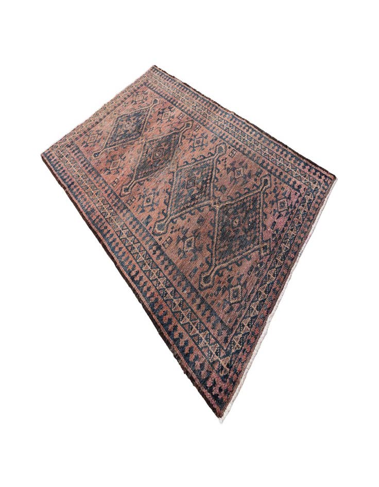 Detail image of  4' 7 x 6' 9  Hand Knotted Ultra Vintage Persian Wool Rug