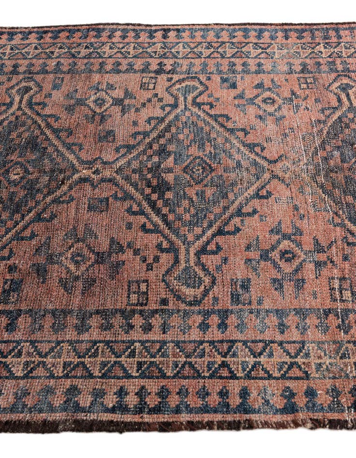 Detail image of  4' 7 x 6' 9  Hand Knotted Ultra Vintage Persian Wool Rug