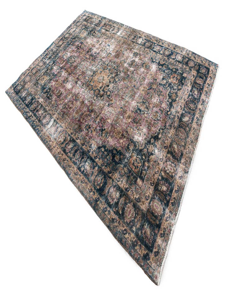 Detail image of  6' 7 x 9' 4  Hand Knotted Ultra Vintage Persian Wool Rug